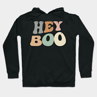 Hey Boo Groovy Spooky Halloween Design Gift Men Women Kids Hoodie